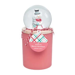 Pink Sugar Cookie Scented Snowman Snow Globe Candle 11 Pink Sugar Cookie Scented Snowman Snow Globe Candle -Hallmark Shop Pink Sugar Cookie Candle With Snowman Snow Globe HMSNWGLB1 05