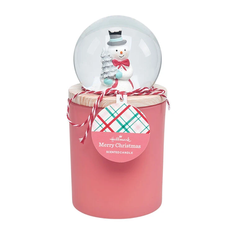 Pink Sugar Cookie Scented Snowman Snow Globe Candle 7 Pink Sugar Cookie Scented Snowman Snow Globe Candle - Image 5