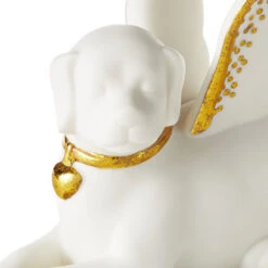 Hallmark Joanne's Angels Dog Figurine, 3.3" -Hallmark Shop Porcelain Dog Angel Figurine With Gold Accents 1JOA2251 03