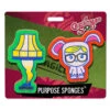 Spoontiques A Christmas Story Shaped Scrubbing Sponges, Set Of 2 -Hallmark Shop Ralphie and Leg Lamp Shaped Sponge Set 22608 01