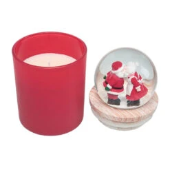 Red Peppermint Scented Santa And Mrs. Claus Snow Globe Candle 9 Red Peppermint Scented Santa And Mrs. Claus Snow Globe Candle -Hallmark Shop Red Peppermint Candle Santa and Mrs. Claus Snow Globe HMSNWGLB2 03