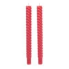 Red Spiral Taper Candles, Set Of 2 -Hallmark Shop Red Spiral Taper Candle Set HMTAPER1 01