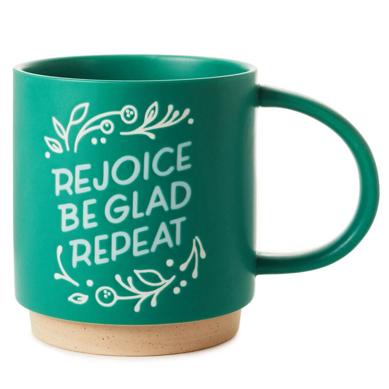 Hallmark Rejoice Be Glad Repeat Mug, 16 Oz. 3 Hallmark Rejoice Be Glad Repeat Mug, 16 Oz.