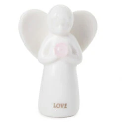 Hallmark Rose Quartz Angel Of Love Mini Angel Figurine, 2"