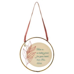 Hallmark No Better Place Than In His Hands Hanging Glass Sentiment