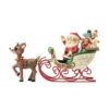 Enesco Jim Shore Rudolph Pulling Santa In Sleigh Figurine, 5" -Hallmark Shop Rudolph the RedNosed Reindeer and Santa Figurine 6017194 01