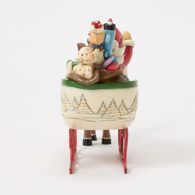 Enesco Jim Shore Rudolph Pulling Santa In Sleigh Figurine, 5" 7 Enesco Jim Shore Rudolph Pulling Santa In Sleigh Figurine, 5" - Image 5