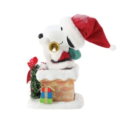 Enesco Peanuts Santa Snoopy In Chimney Figurine, 8" -Hallmark Shop Santa Snoopy in Chimney Figurine 6016487 03