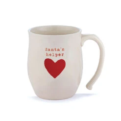 Demdaco Santa's Helper Red Heart Holiday Mug, 16 Oz.