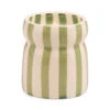 Paddywax Bora Bora Green-Striped Cabana Candle, 6.5 Oz.