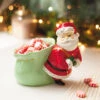 Hallmark Santa With Toy Bag Candy Dish, 7" H 2 Hallmark Santa With Toy Bag Candy Dish, 7" H -Hallmark Shop Shaped Ceramic Santa and Toy Bag Candy Dish 1XKT6043 02