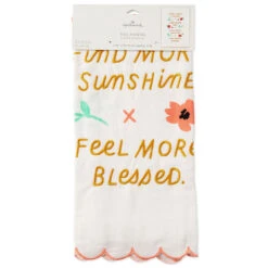 Hallmark Smell More Flowers Tea Towel -Hallmark Shop Smell More Flowers Tea Towel 1ART1016 04