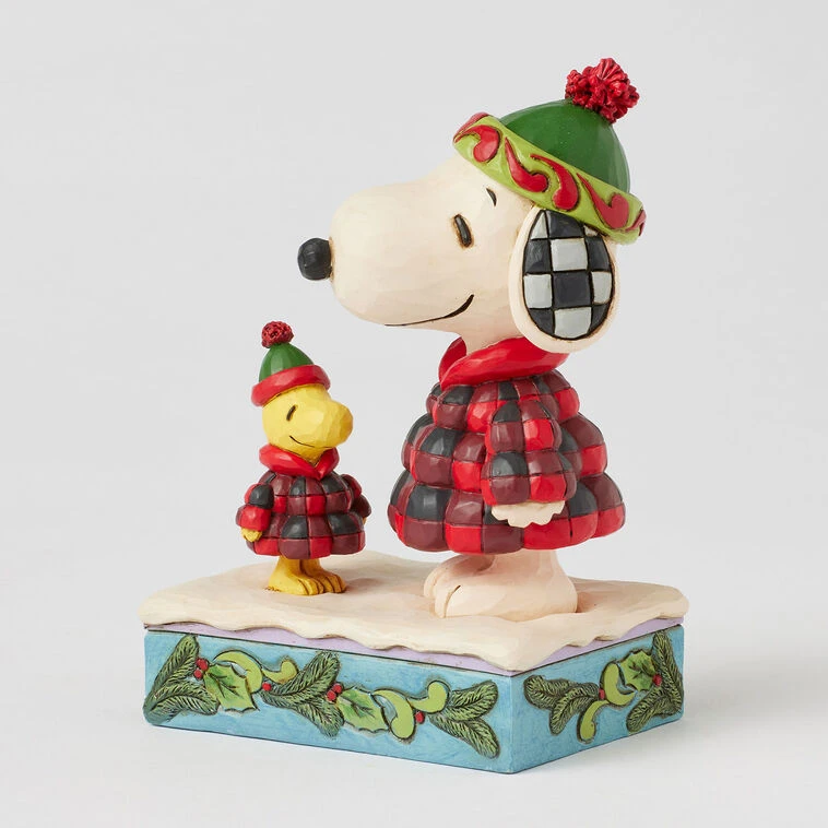 Enesco Jim Shore Peanuts Snoopy And Woodstock In Puffer Coats Figurine, 5.5" 6 Enesco Jim Shore Peanuts Snoopy And Woodstock In Puffer Coats Figurine, 5.5" - Image 4