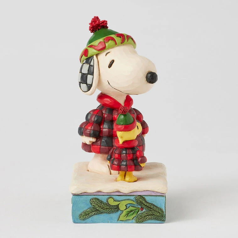Enesco Jim Shore Peanuts Snoopy And Woodstock In Puffer Coats Figurine, 5.5" 8 Enesco Jim Shore Peanuts Snoopy And Woodstock In Puffer Coats Figurine, 5.5" - Image 6