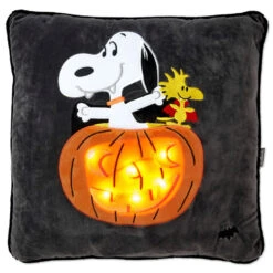 Hallmark Peanuts® Snoopy The Vampire Beagle Light-Up Pillow, 17x17 -Hallmark Shop Snoopy the Vampire Beagle LightUp Throw Pillow 1HGN1534 02