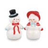 Hallmark Sculpted Snow People Salt And Pepper Shakers, Set Of 2 -Hallmark Shop Snowman and Snow Woman Salt and Pepper Shaker Set 1XKT6036 01