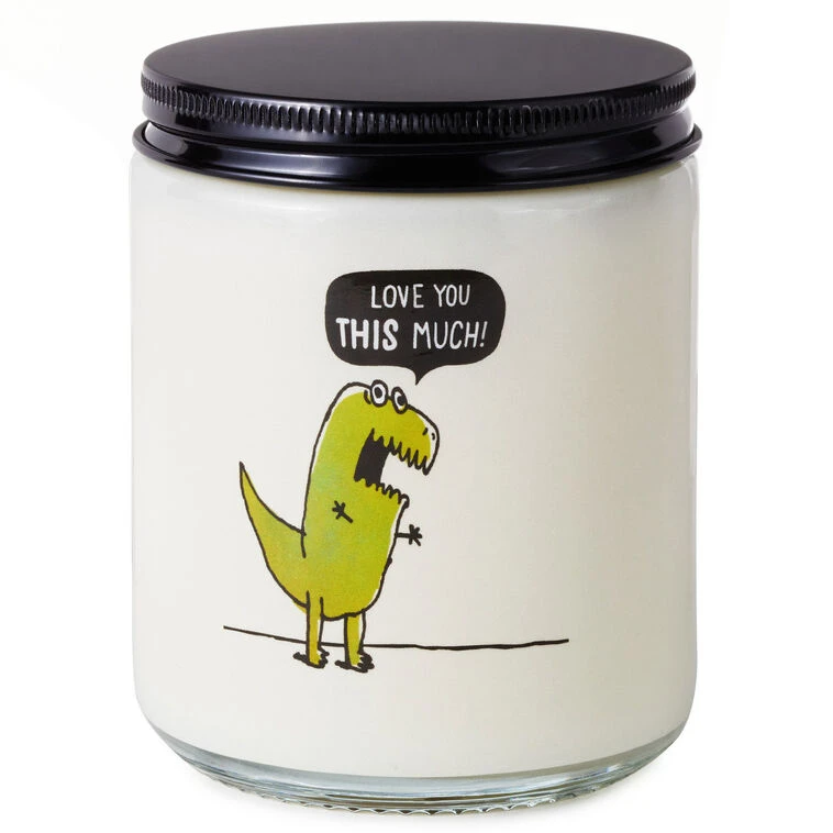 Hallmark T-Rex Love You This Much Scented Single-Wick Jar Candle, 7 Oz. 3 Hallmark T-Rex Love You This Much Scented Single-Wick Jar Candle, 7 Oz.