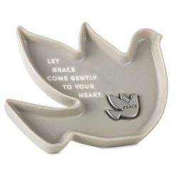 Hallmark Dove-Shaped Trinket Dish With Token -Hallmark Shop Taupe DoveShaped Trinket Dish With Token 1BIT2006 03