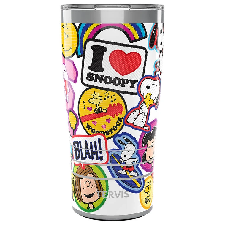 Tervis Peanuts Sticker Collage Stainless Steel Tumbler, 20 Oz. 3 Tervis Peanuts Sticker Collage Stainless Steel Tumbler, 20 Oz.