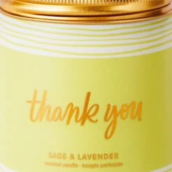 Hallmark Thank You Scented Single-Wick Jar Candle, 7 Oz. -Hallmark Shop Thank You Sage and LavenderScented Jar Candle. 1FCD1011 04