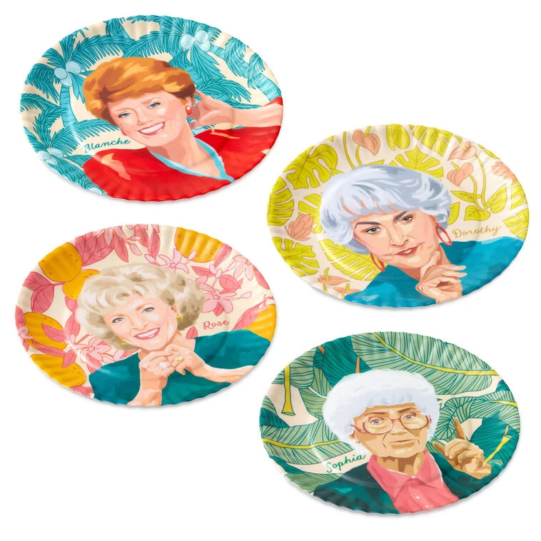 Hallmark The Golden Girls Appetizer Plates, Set Of 4 3 Hallmark The Golden Girls Appetizer Plates, Set Of 4