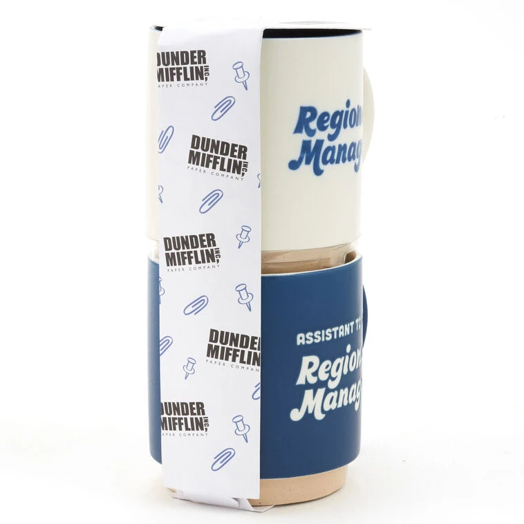 Hallmark The Office Blue And White Stacking Mugs, Set Of 2 7 Hallmark The Office Blue And White Stacking Mugs, Set Of 2 - Image 5