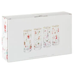 Hallmark Vintage Santa And Friends Drinking Glasses, Set Of 4 -Hallmark Shop Vintage Christmas Icons Drinking Glasses 1XKT5516 06