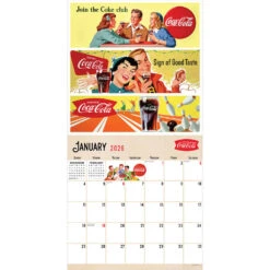 Time Factory Vintage Coca-Cola Ads 2026 Wall Calendar -Hallmark Shop Vintage CocaCola Ads 2026 Wall Calendar 261106 05