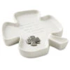 Hallmark Clover-Shaped Trinket Dish With Token -Hallmark Shop White 4Leaf Clover Shaped Trinket Dish With Token 1BIT2004 01