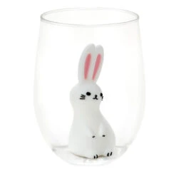 Hallmark Charmers White Bunny Silicone Charm, 2.6" H -Hallmark Shop White Bunny Rabbit Silicone Drink Charm 1ICN1045 03