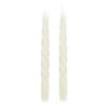 White Spiral Taper Candles, Set Of 2 1 White Spiral Taper Candles, Set Of 2 -Hallmark Shop White Spiral Taper Candle Set HMTAPER3 01