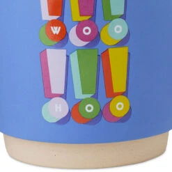 Hallmark Woo Hoo Exclamation Points Mug, 16 Oz. -Hallmark Shop Woo Hoo Exclamation Points Blue Ceramic Mug 1MUG3620 03